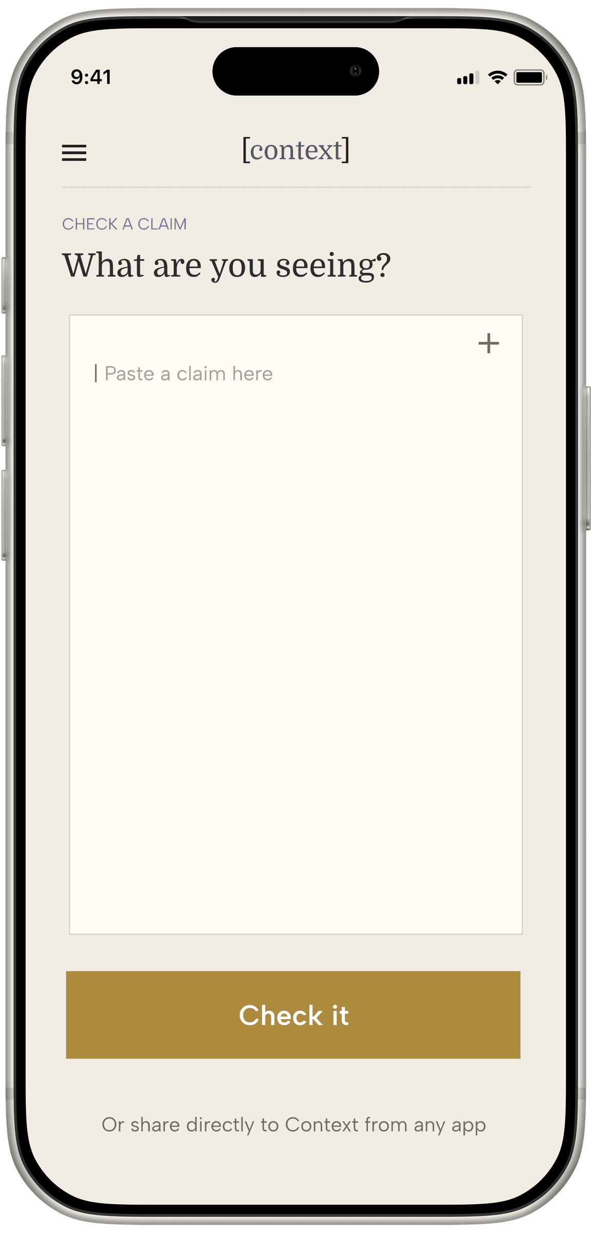 Context Home screen