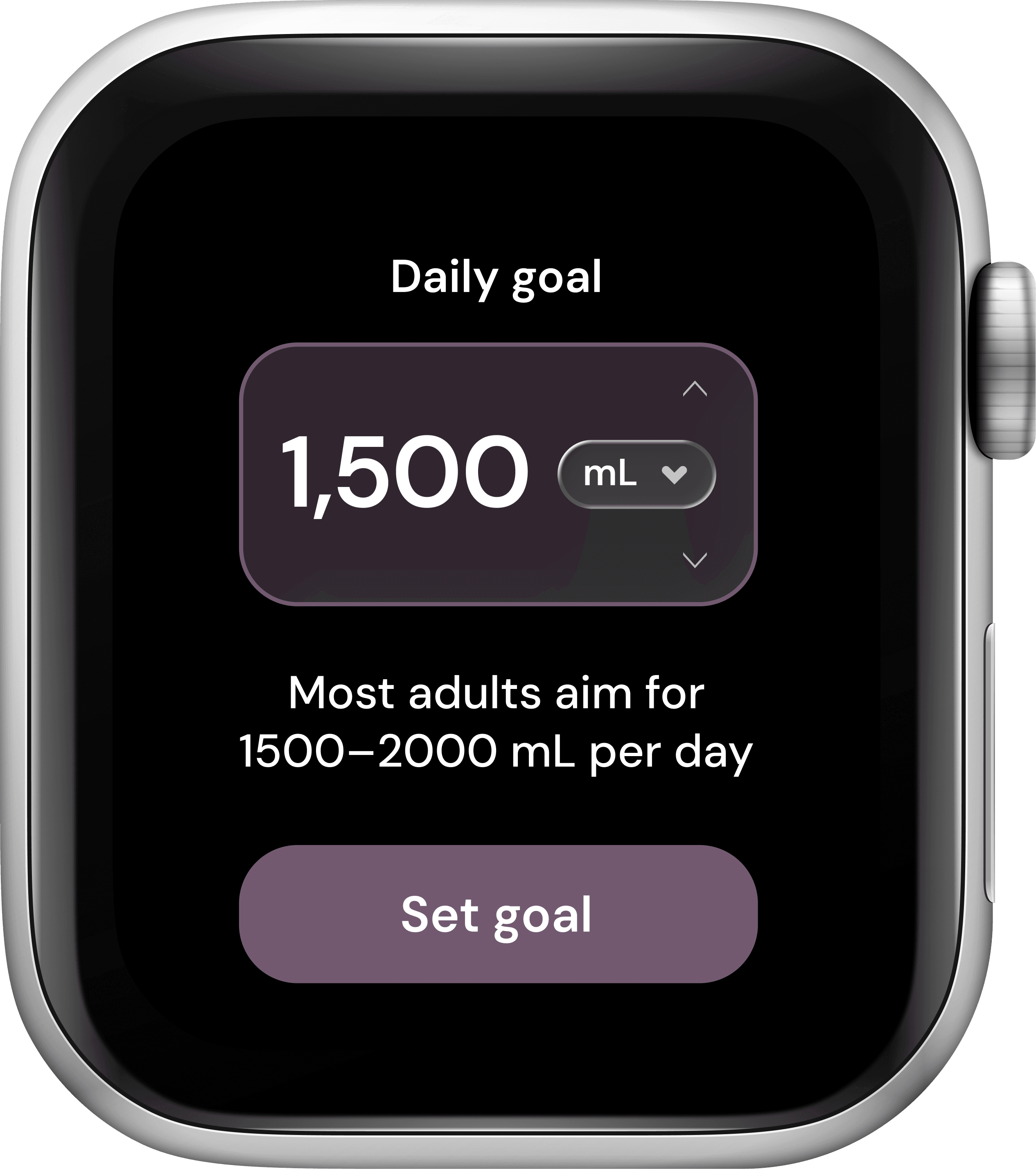 Hanami onboarding, setting a daily goal